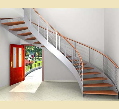 卷板鋼木樓梯家用復式017